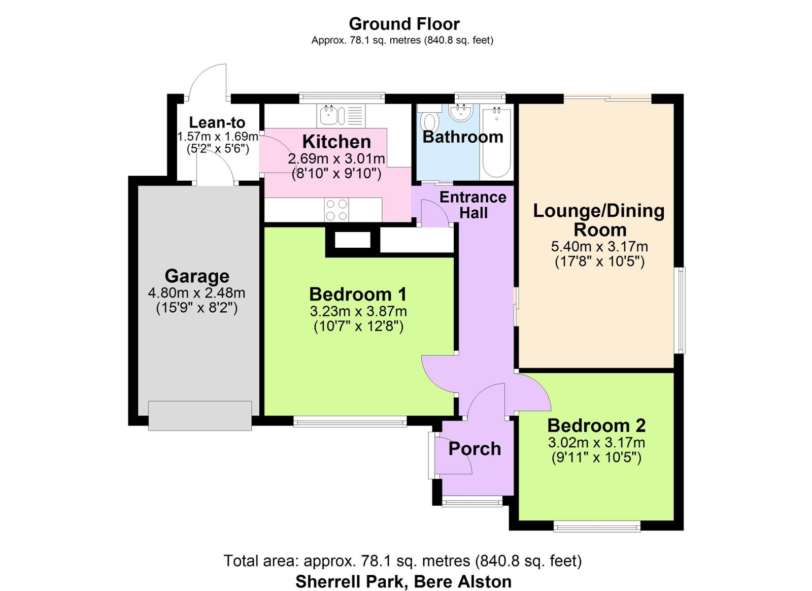 40, Sherrell Park, Yelverton floorplan