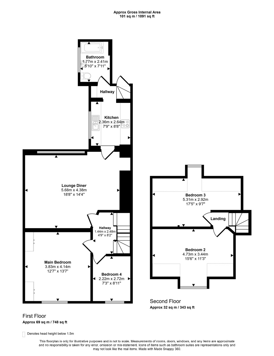 88 Faraday Grove, Gateshead floorplan