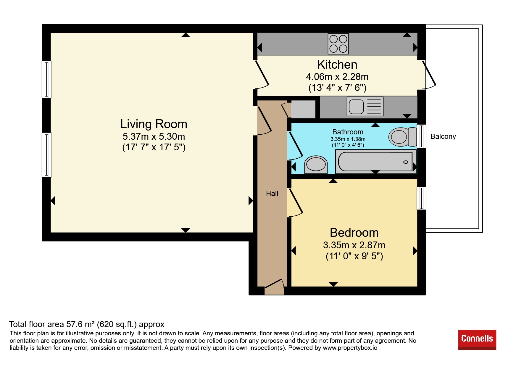 Flat 1, 17, Cofferidge Close, Milton Keynes floorplan