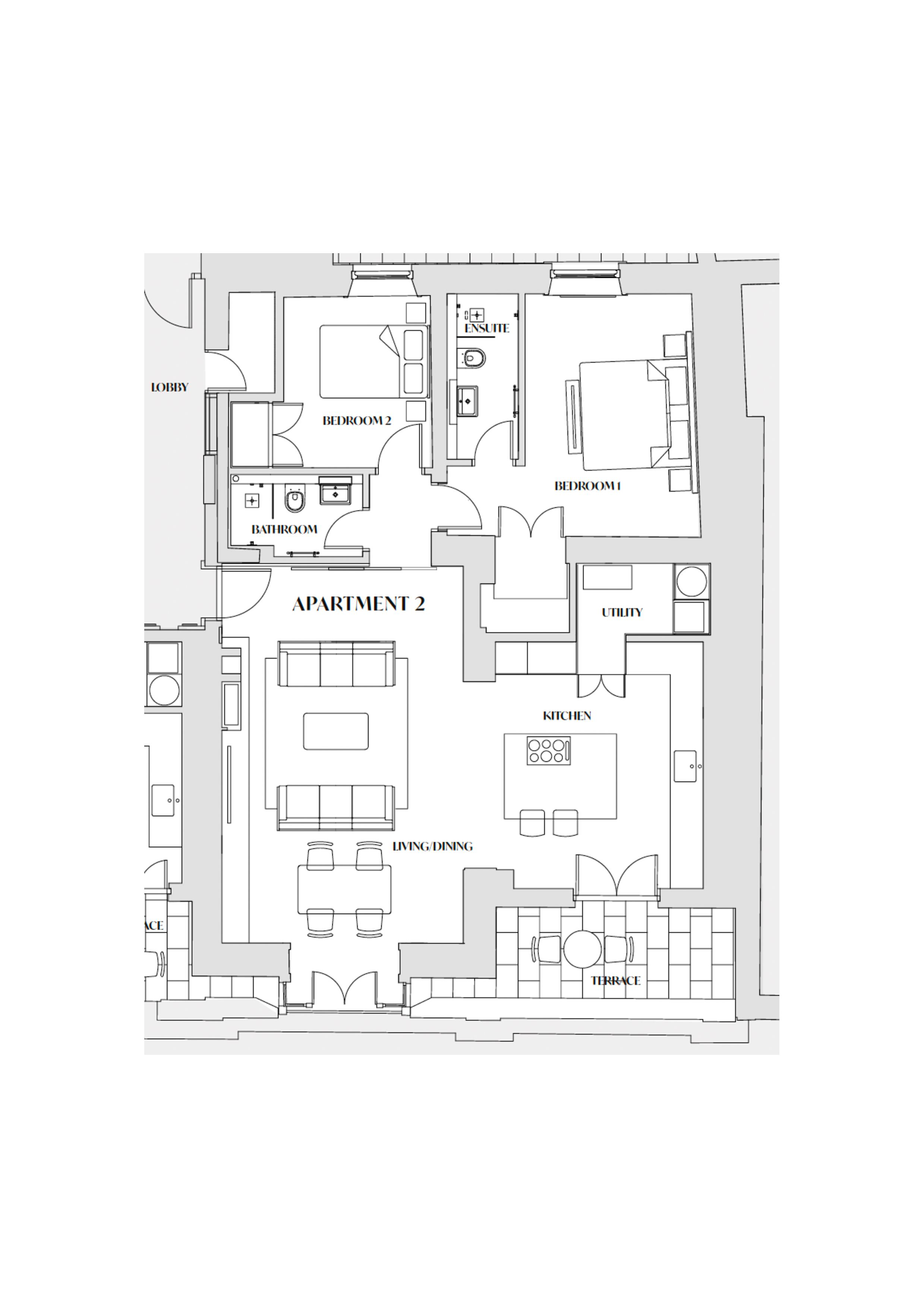 Apartment 2, Herald Buildings, Montpellier Quarter, Harrogate, North Yorkshire, HG1 floorplan