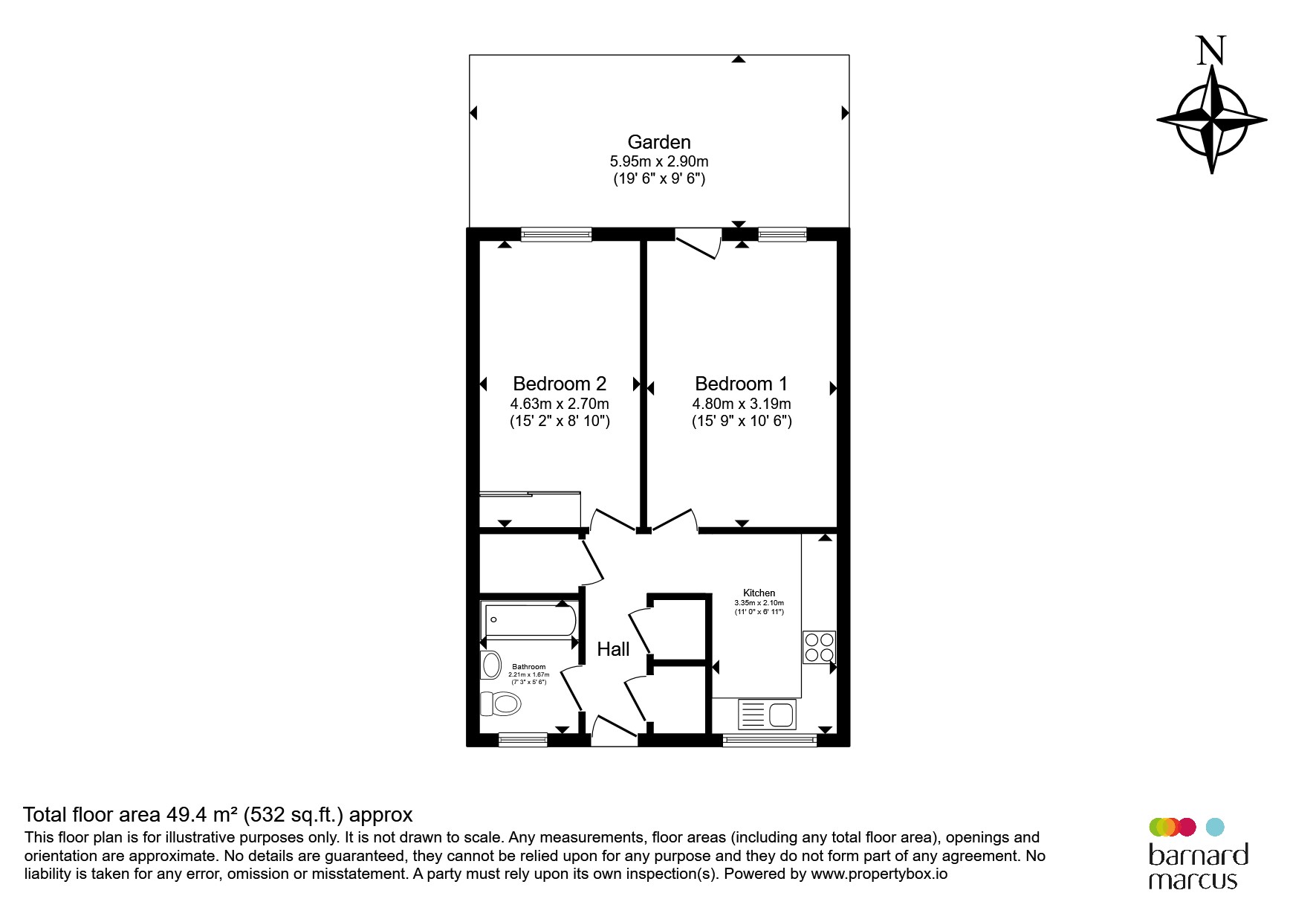 64, Greyhound Road, London floorplan