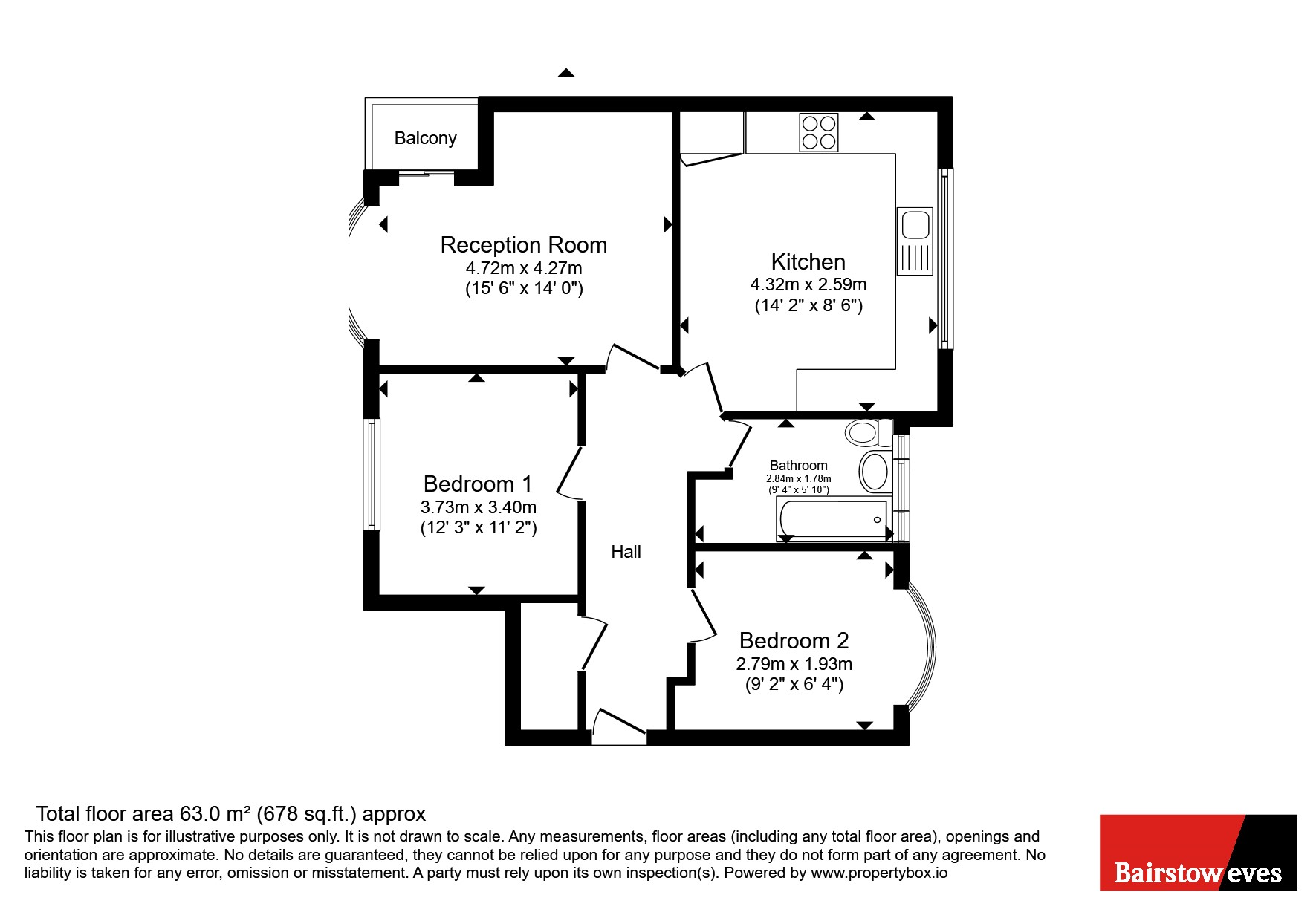 Flat 4, Hermitage Court,, Woodford Road, London floorplan