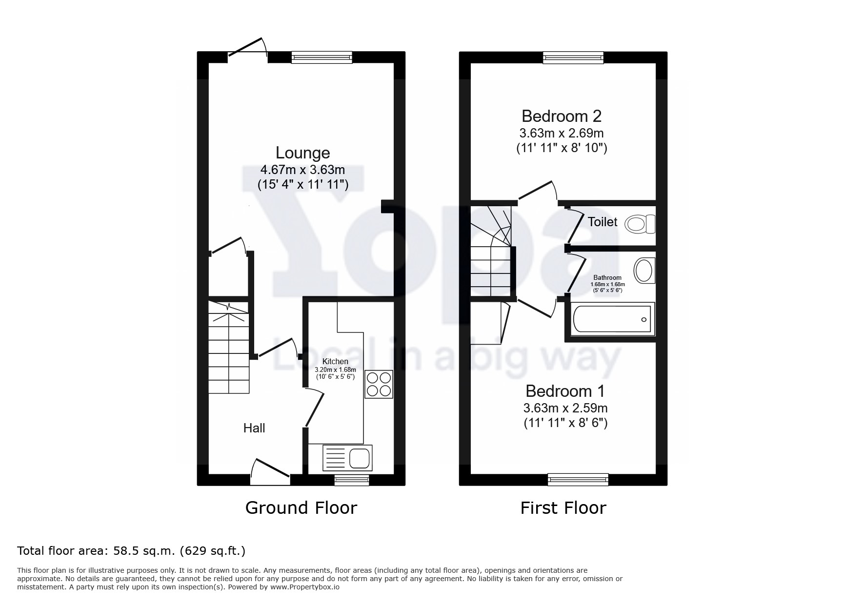 47, The Hedgerows, Stevenage floorplan