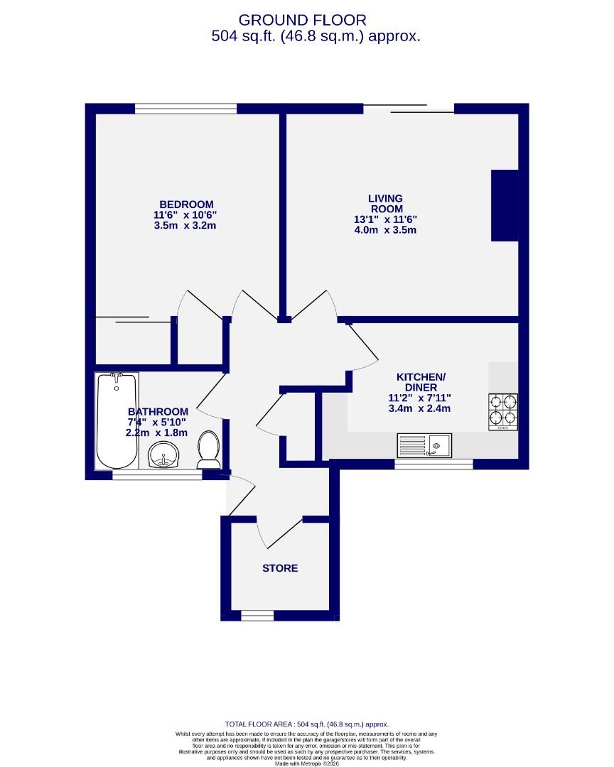 13, Oldman Court, York floorplan