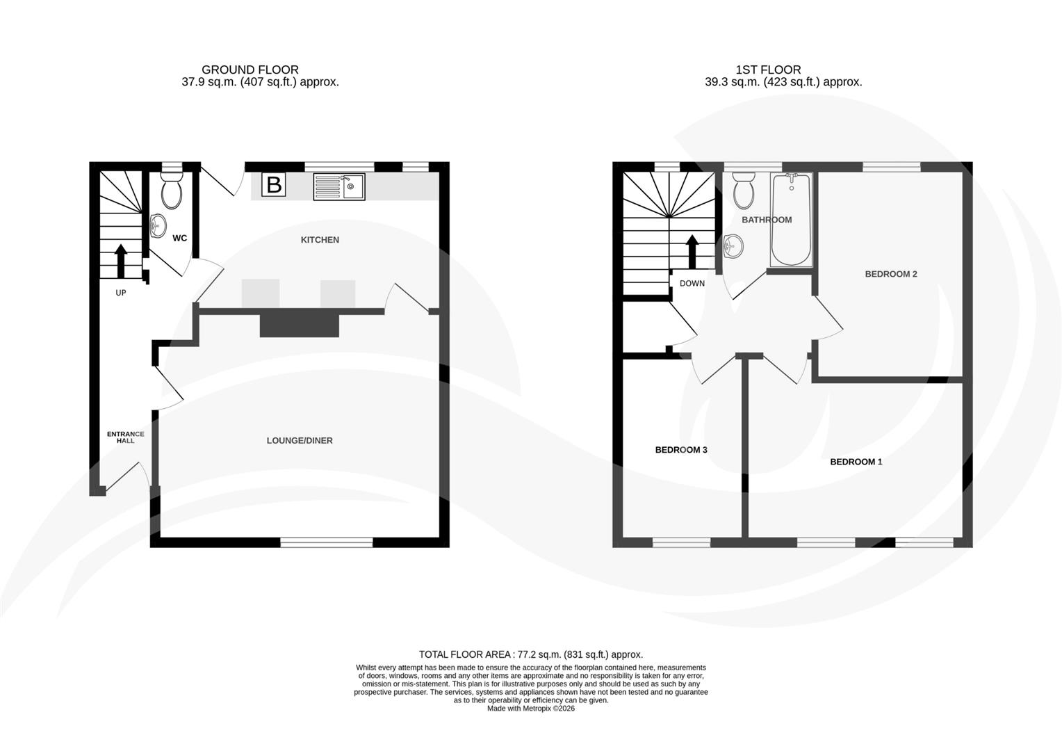 3, Brook Road, Faversham floorplan