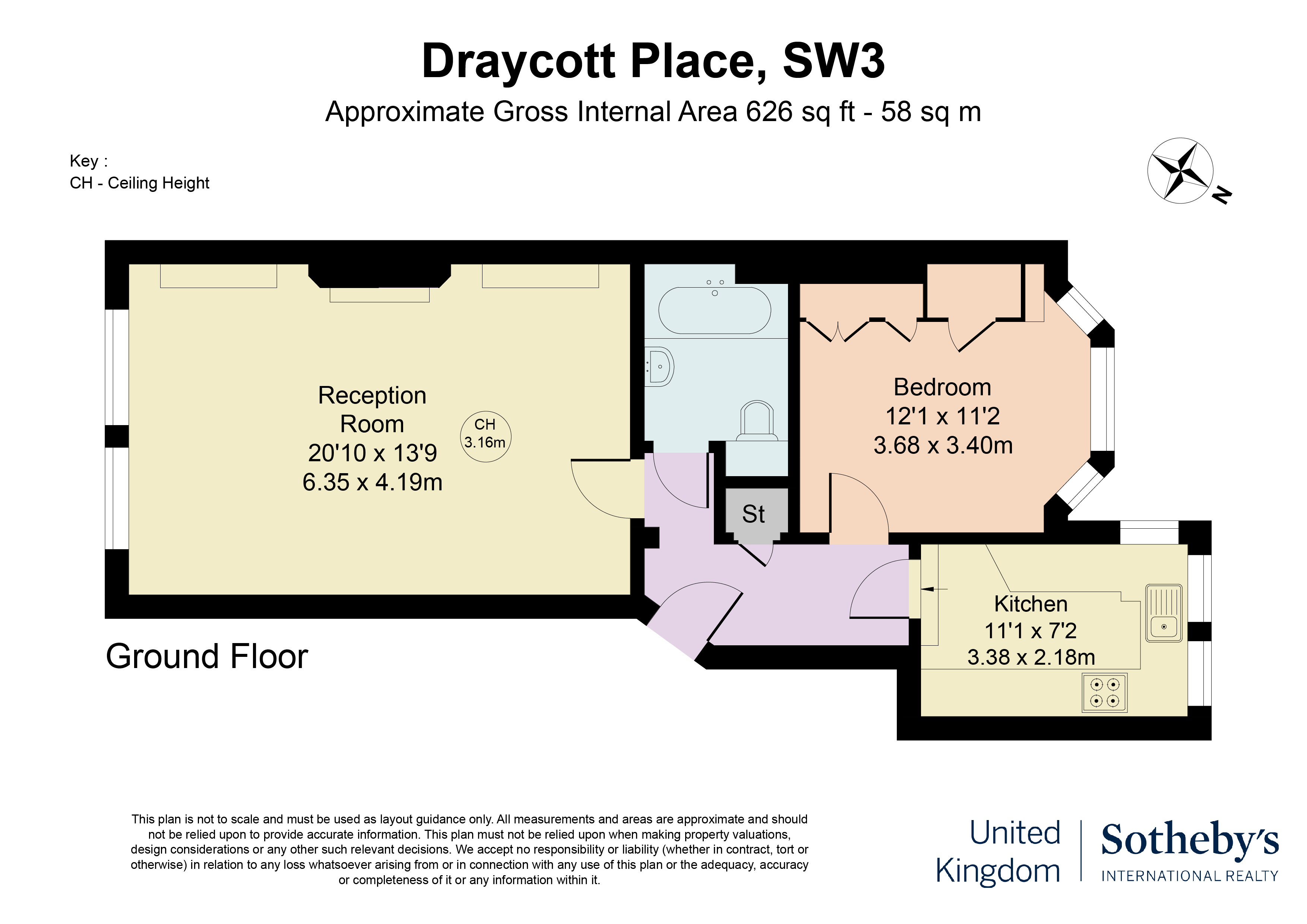 Ground Floor Flat, Draycott Place, London floorplan