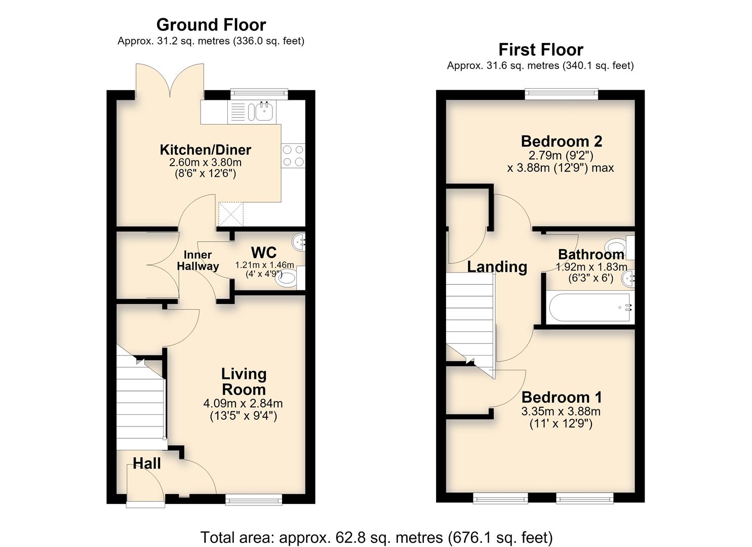 9, Elm Place, Meon Vale, Stratford-Upon-Avon floorplan