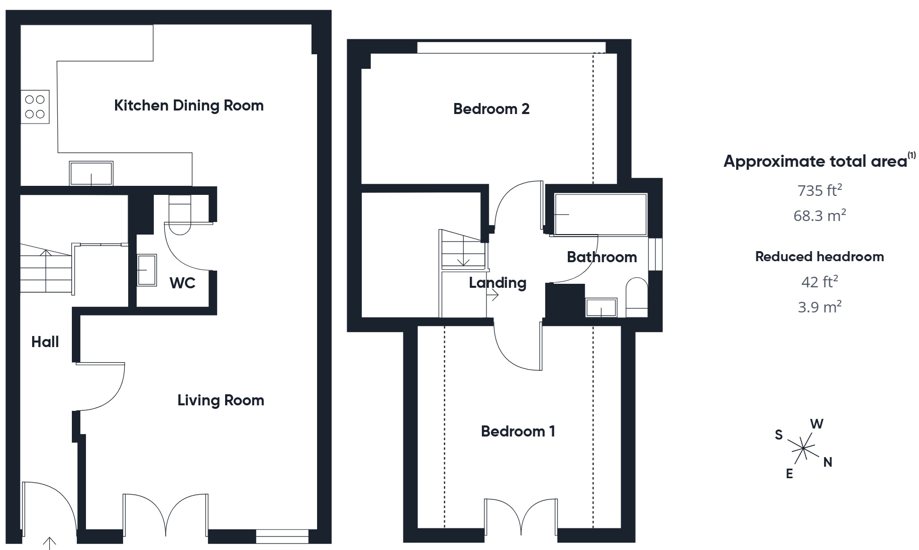 Higher Way House, 9b, Princes Street, Bude floorplan
