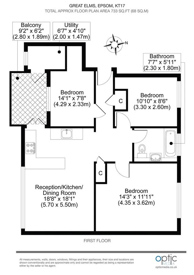 4, Great Elms, Epsom floorplan