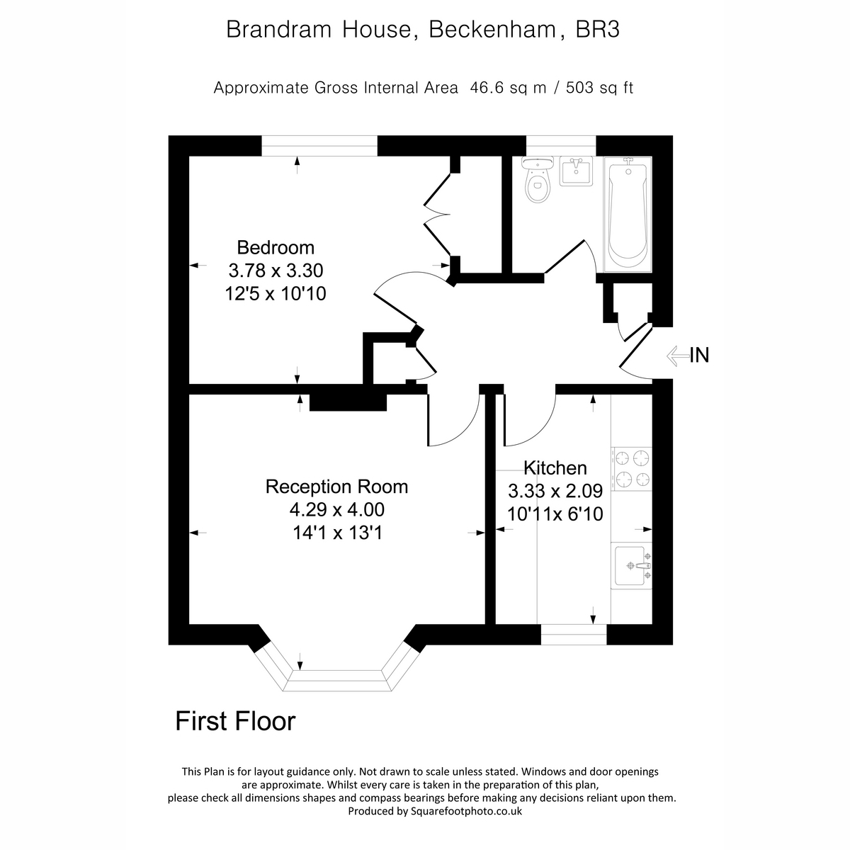 Flat 3, Brandram House, Beckenham floorplan
