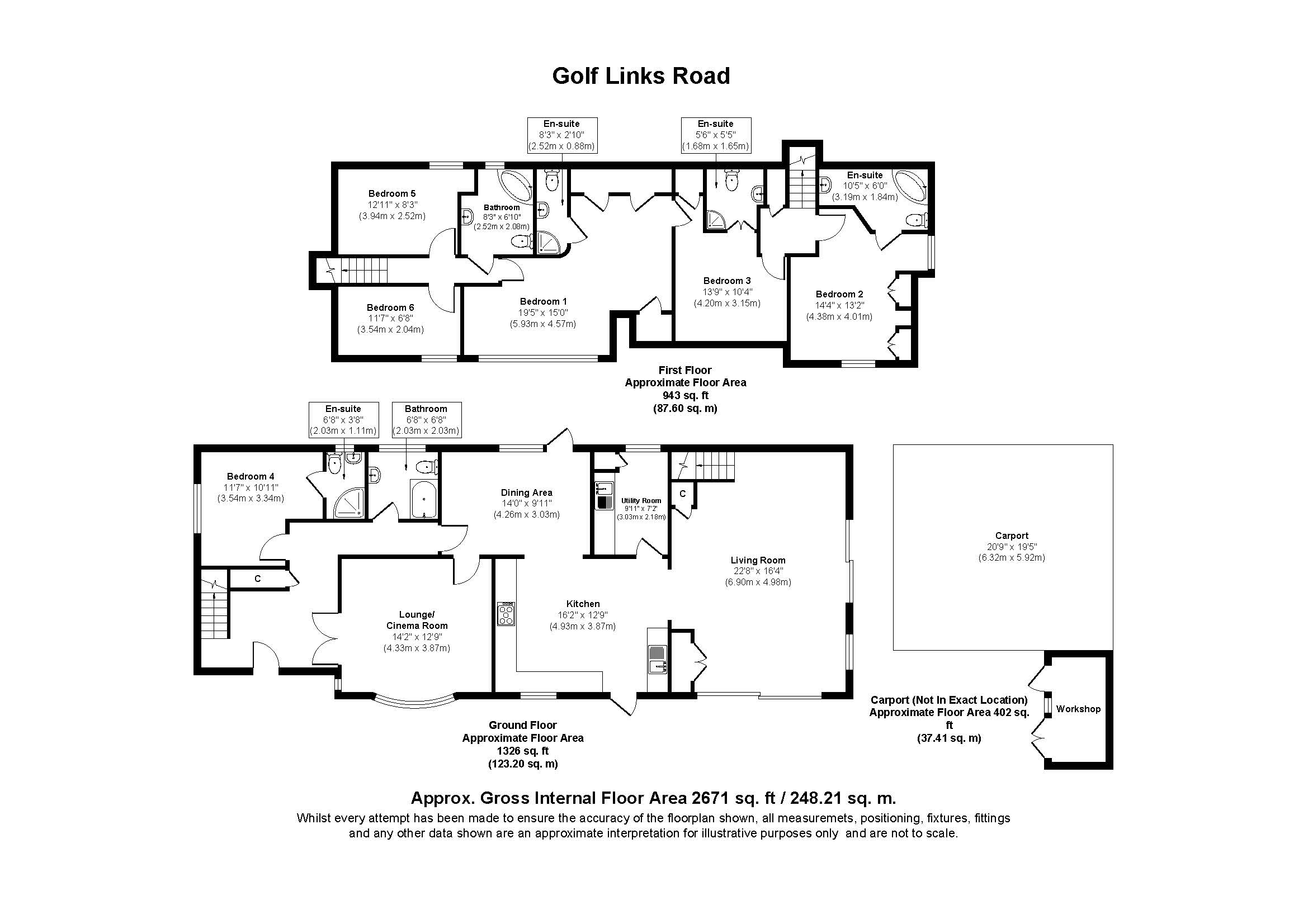 96, Golf Links Road, Dorset floorplan