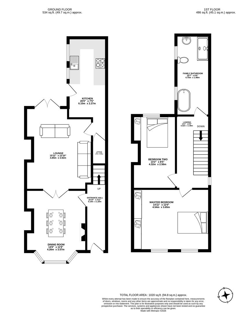 149, Higher Walton Road, Preston floorplan