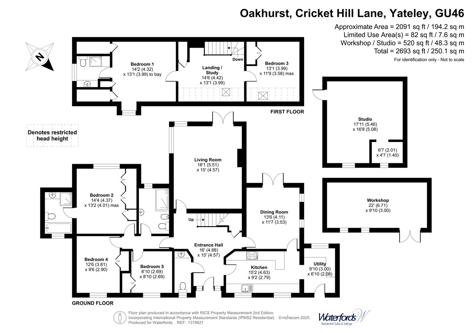 Oakhurst, Cricket Hill Lane, Yateley floorplan