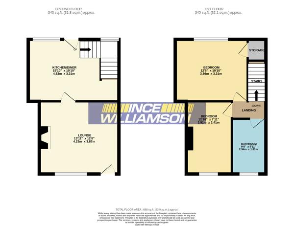 2, Fielden Street, Chorley floorplan