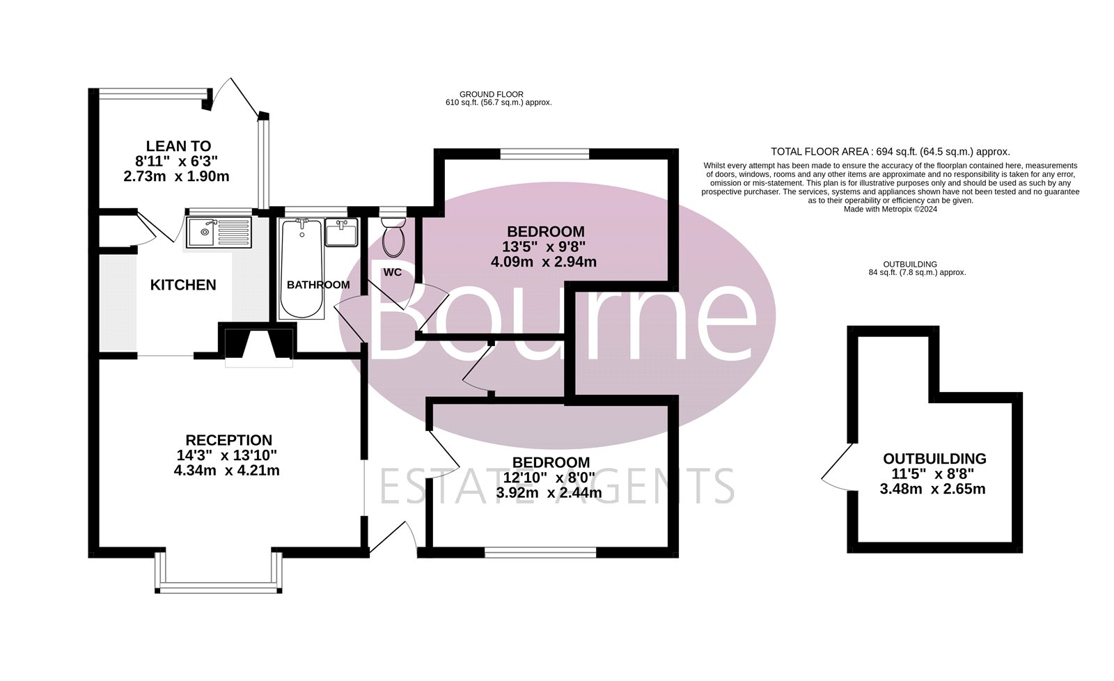 63, Georgelands, Woking floorplan