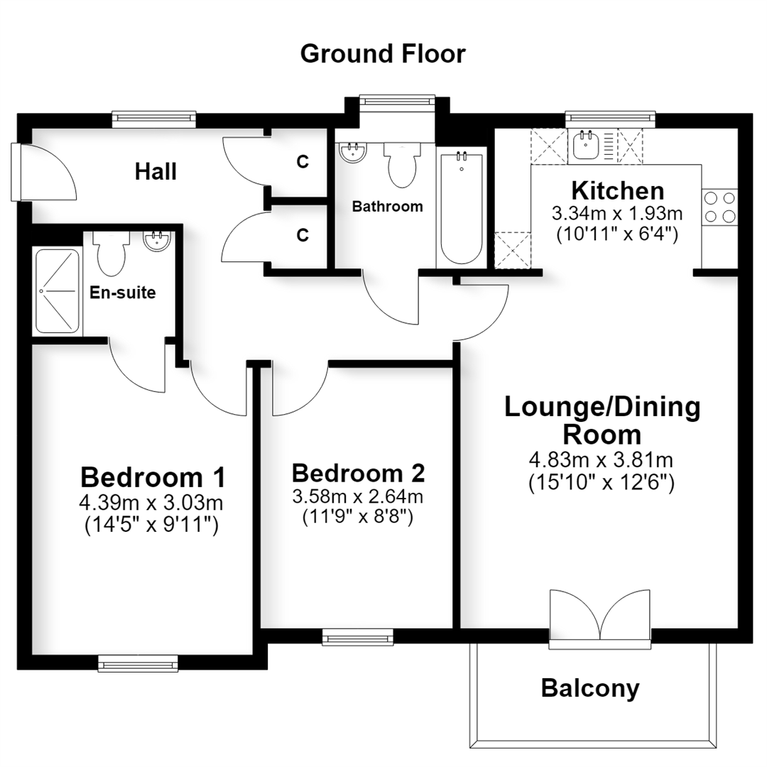 Flat 2, 17, Longhorn Drive, Milton Keynes floorplan