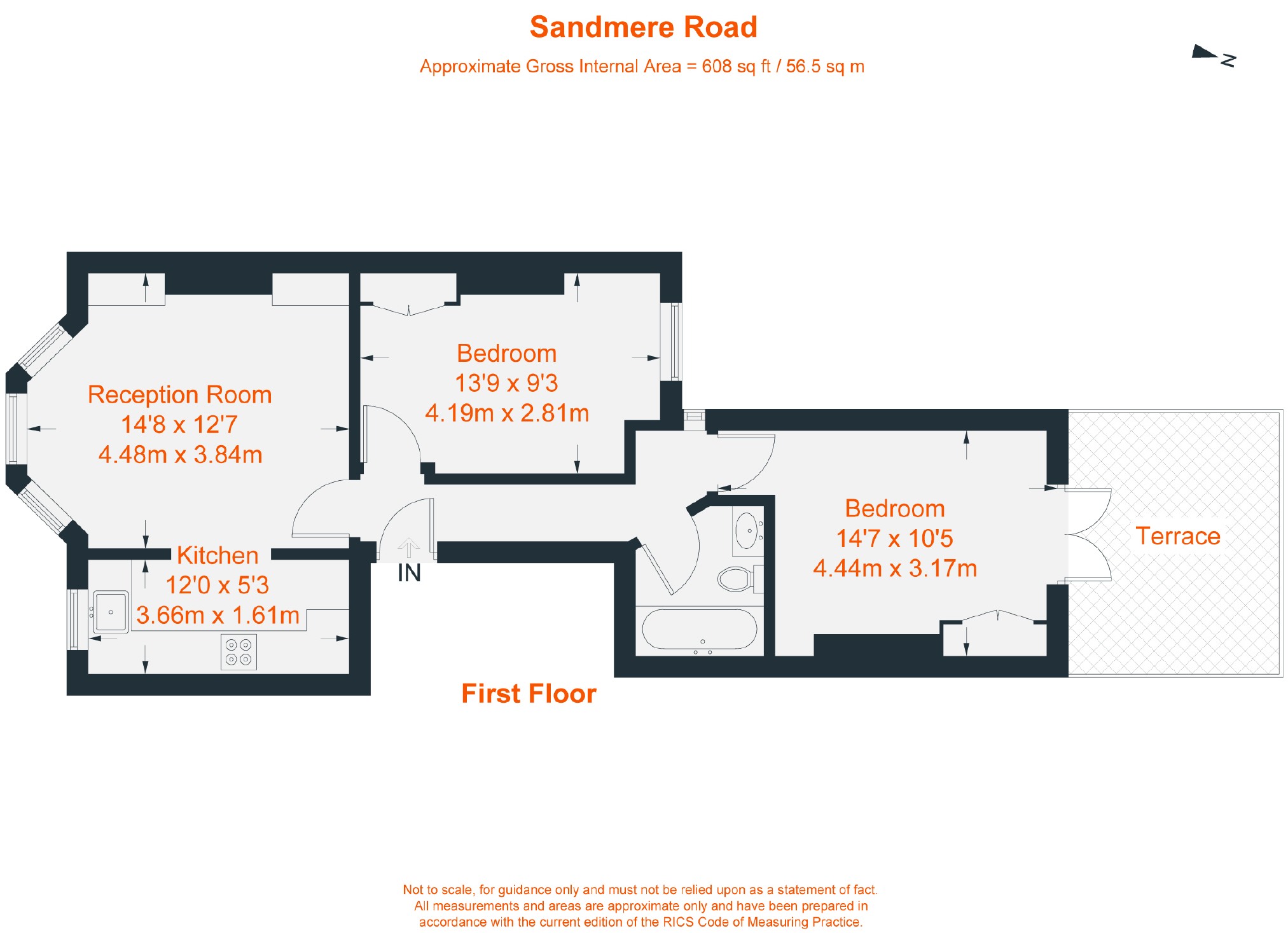 2 Bedrooms Flat for sale in Sandmere Road, Clapham, London SW4