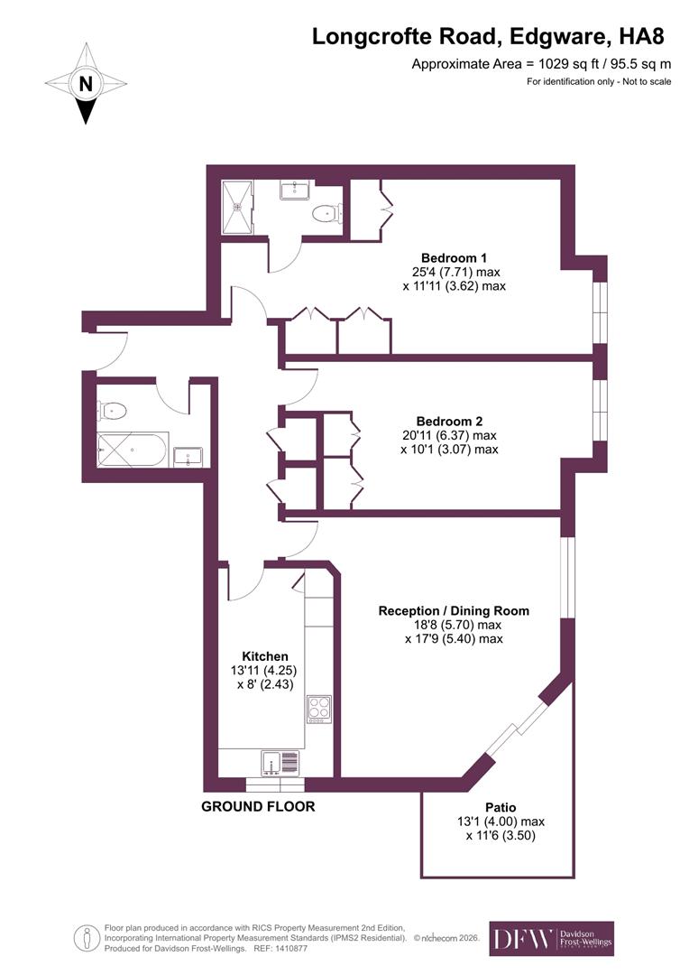 Flat 4, Bartholomew Court, Longcrofte Road, Edgware floorplan