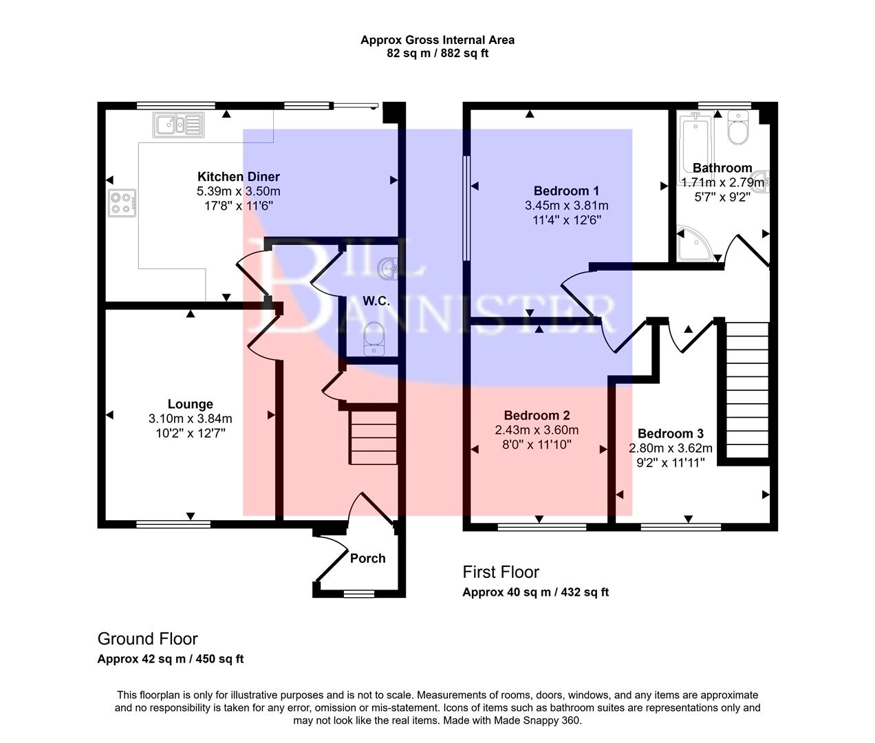 1, Portsend, Redruth floorplan