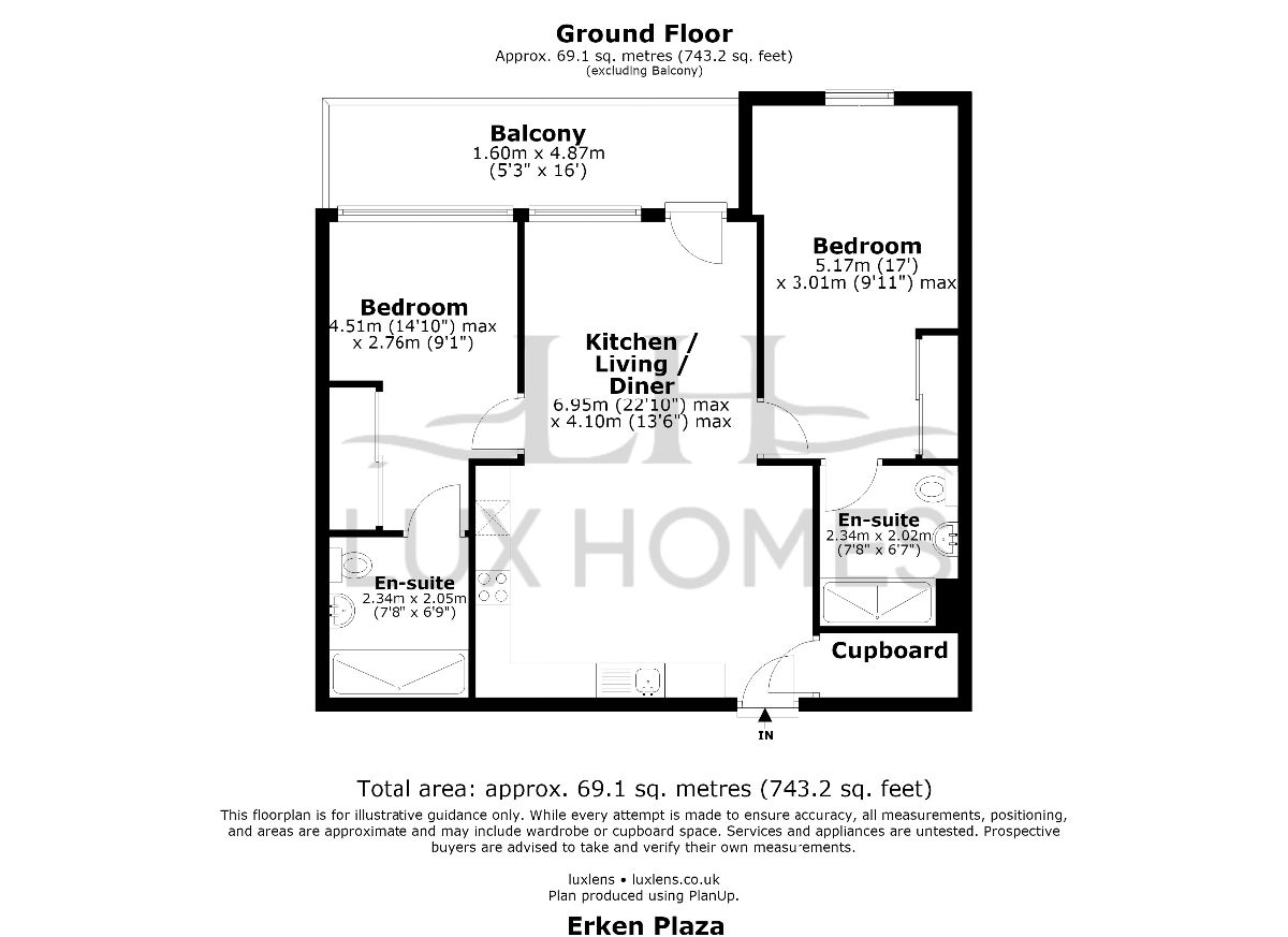 Flat 41, Erken Plaza, Barking floorplan