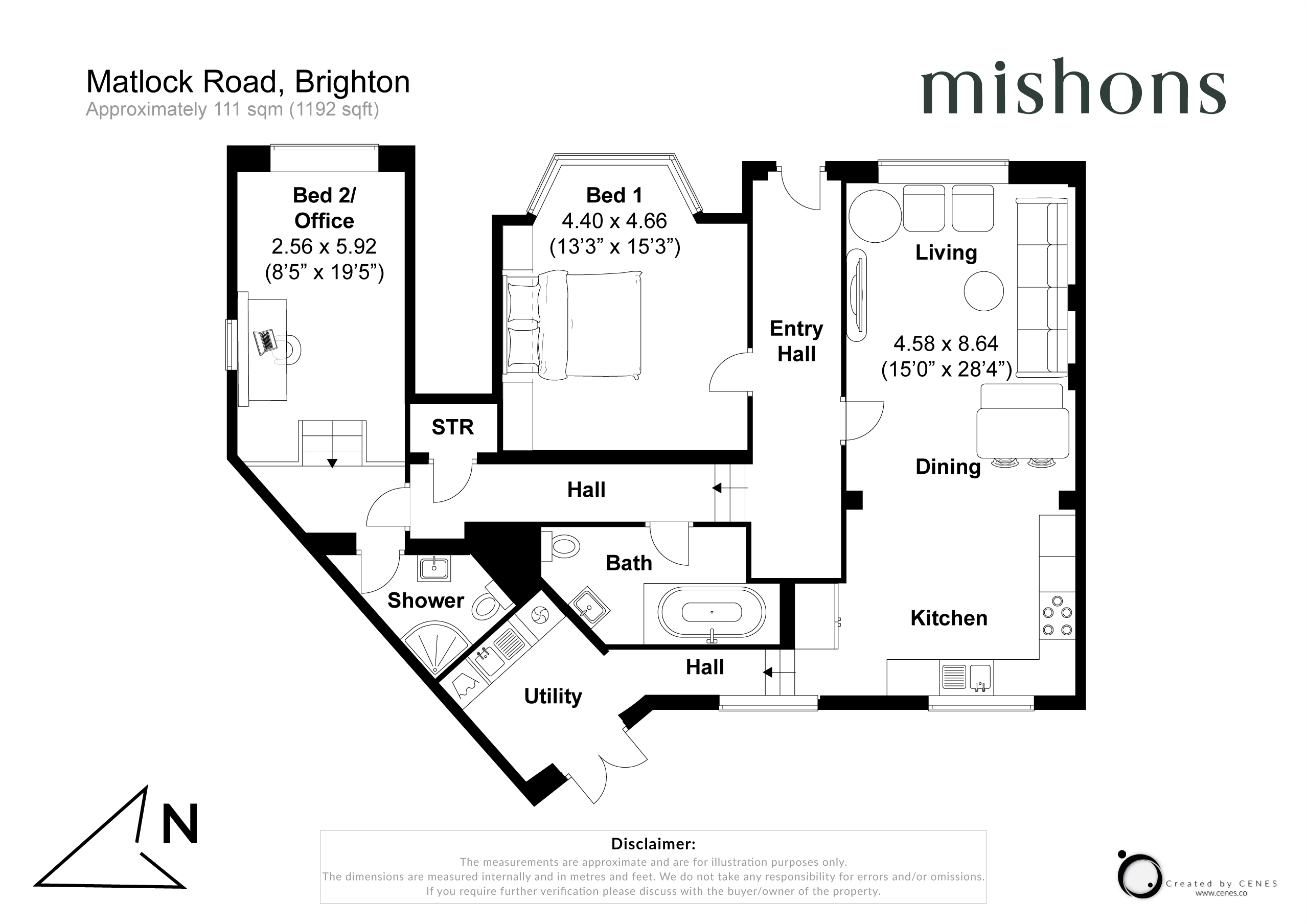 Ground Floor Flat, 3, Matlock Road, East Sussex floorplan
