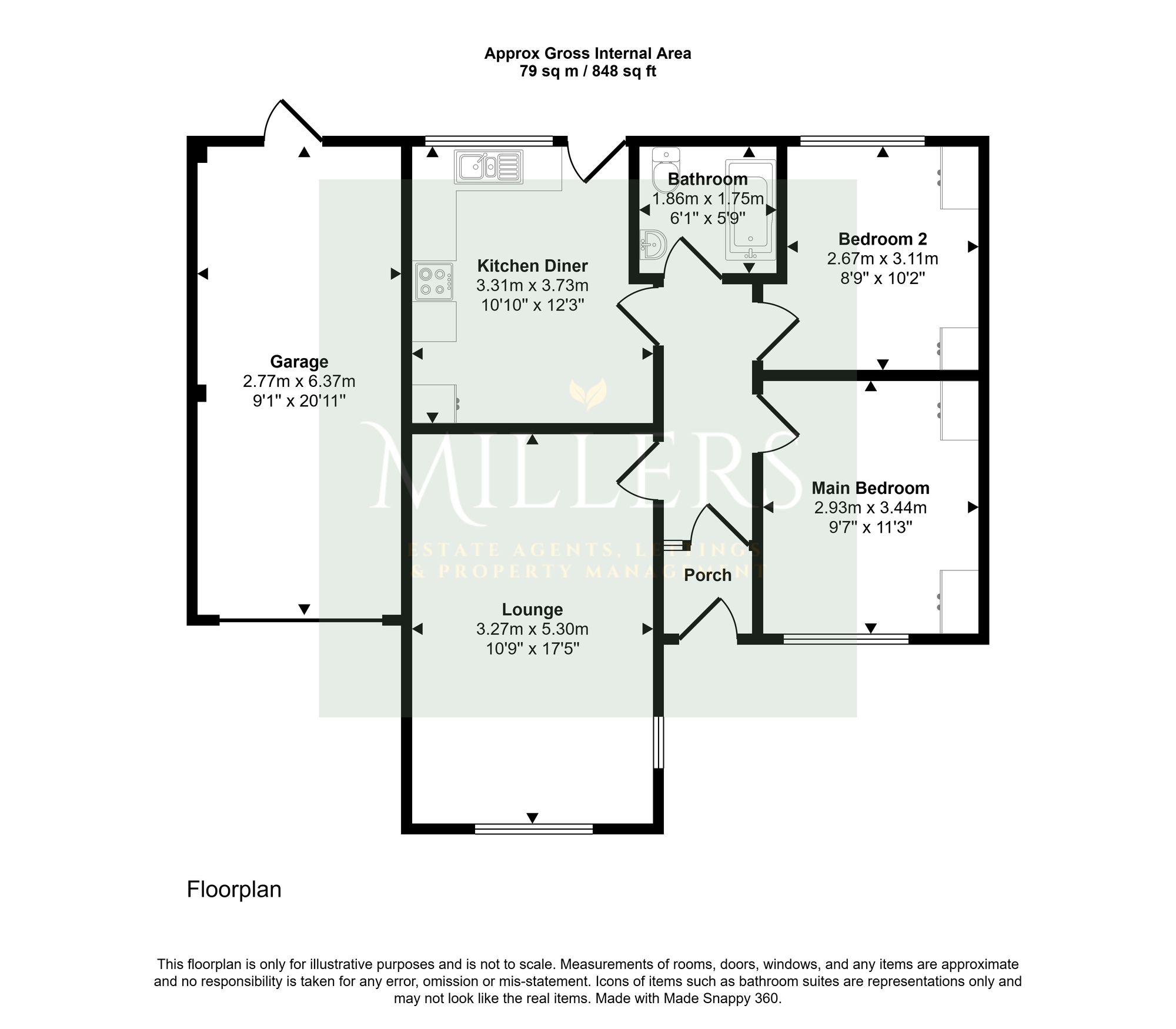 13 Ellenhill, Cromer floorplan