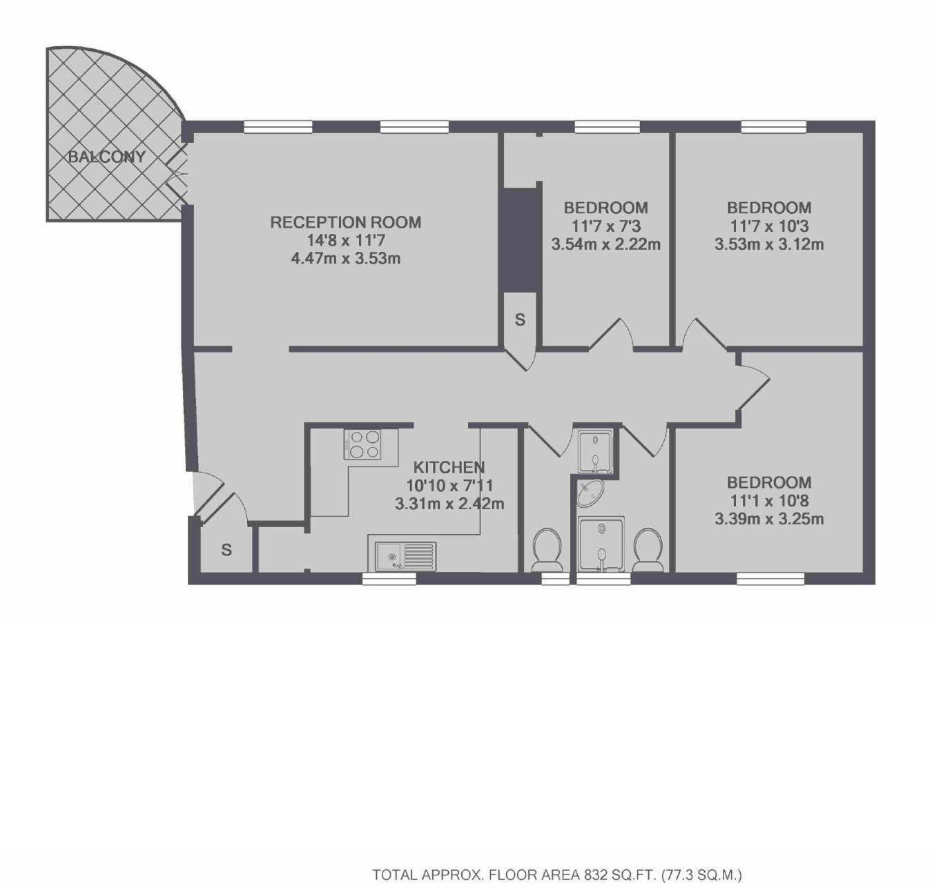 3 Bedrooms Flat to rent in Mornington Avenue, West Kensington W14