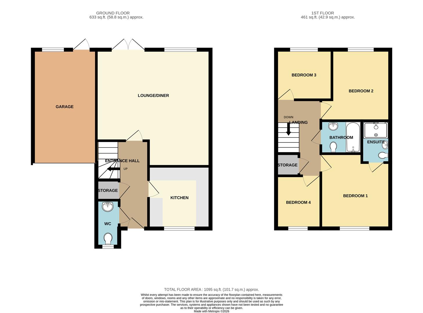 4, Farnham Avenue, Wickford floorplan