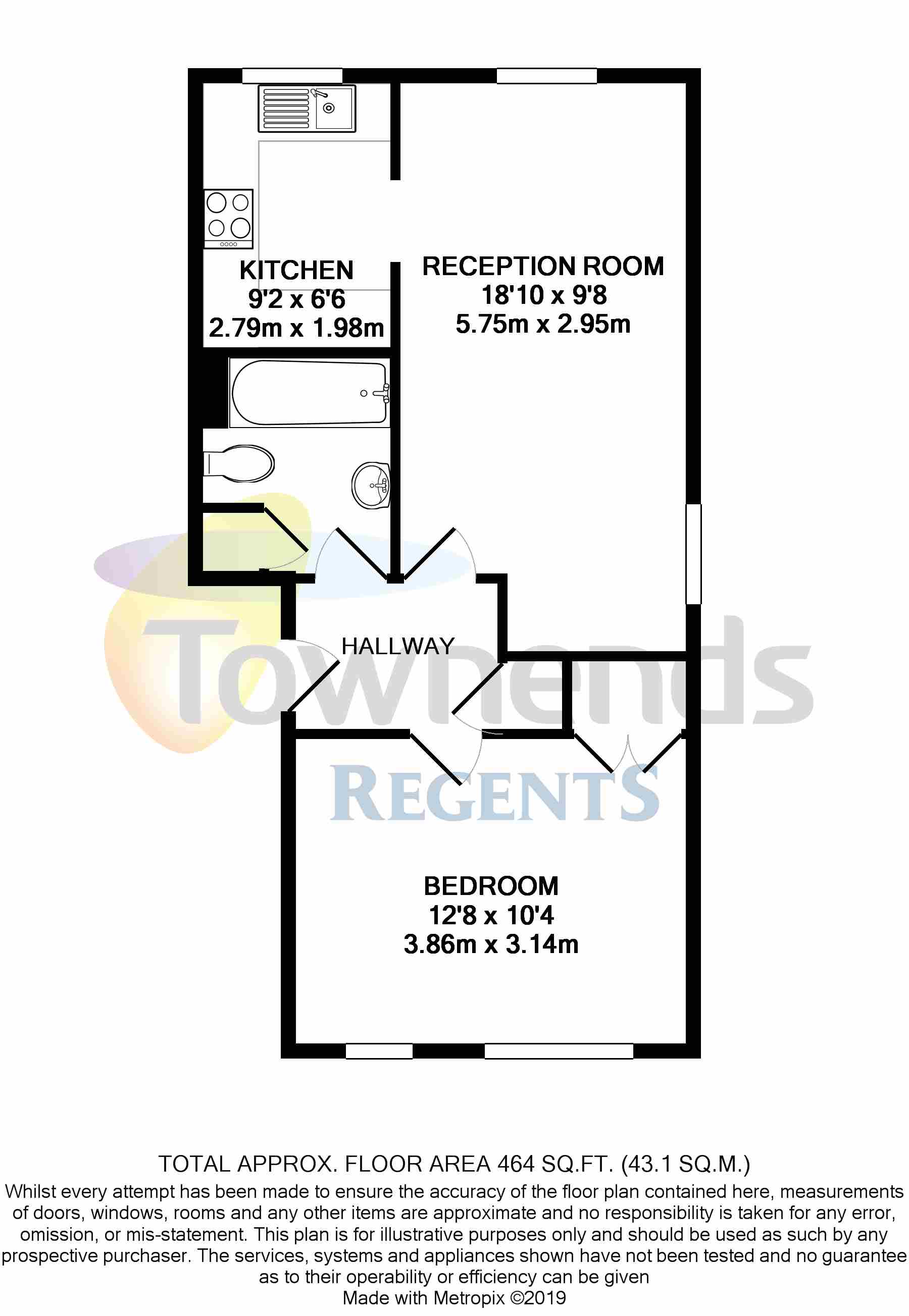 1 Bedrooms Flat for sale in Quincy Road, Egham, Surrey TW20