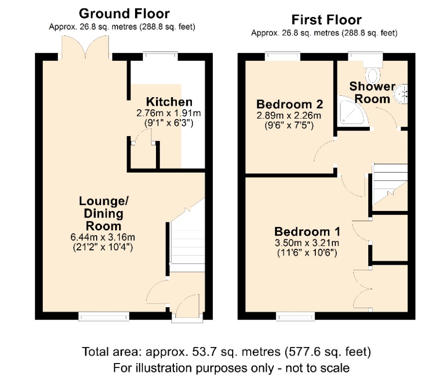 Yew Tree Rise, Ipswich IP8, 2 bedroom terraced house for sale