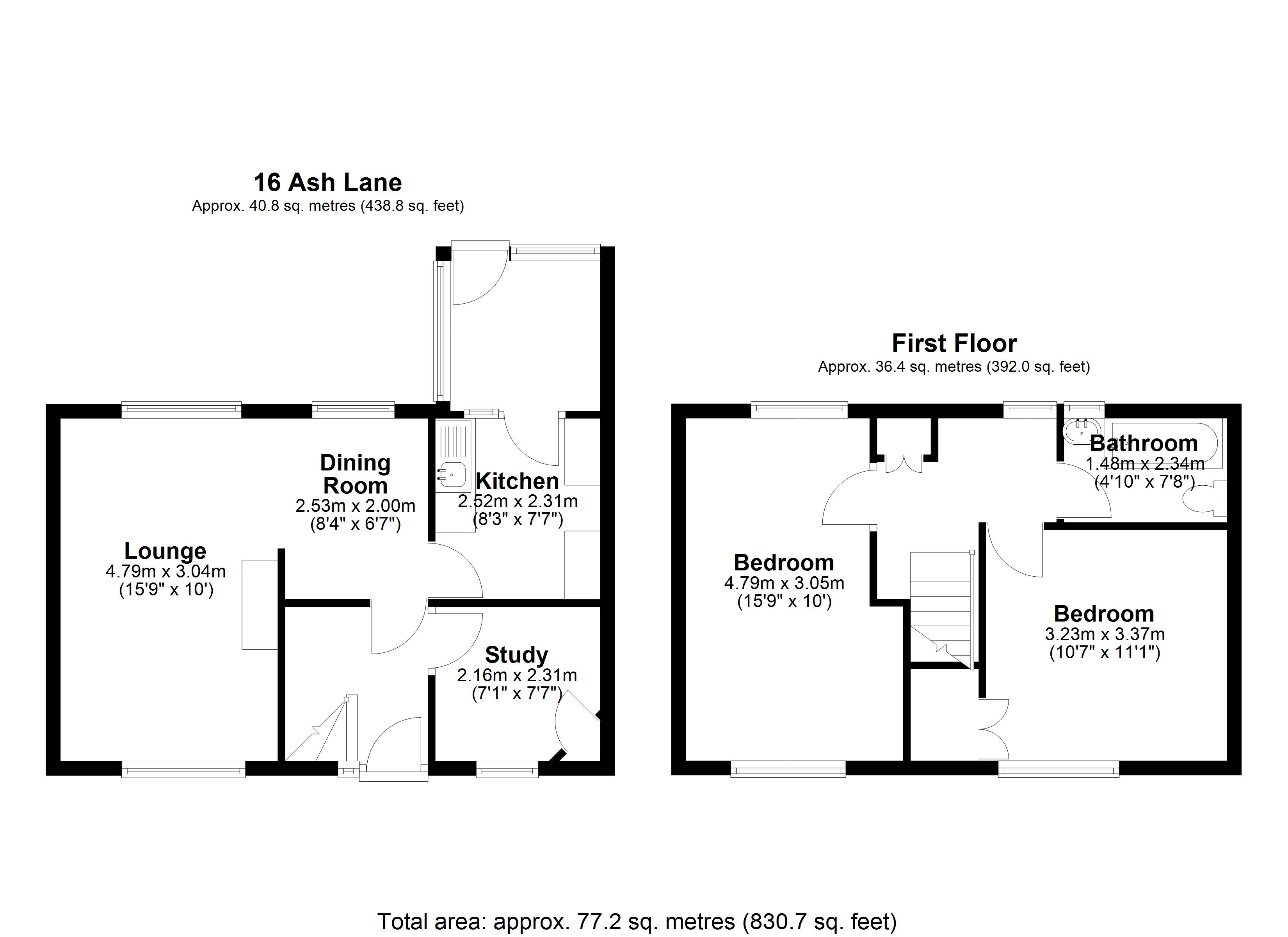 16, Ash Lane, Walsall floorplan