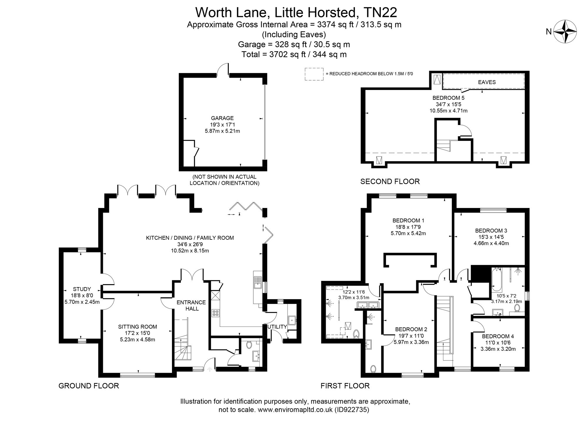 6, Oakview Place, Worth Farm, TN22 floorplan