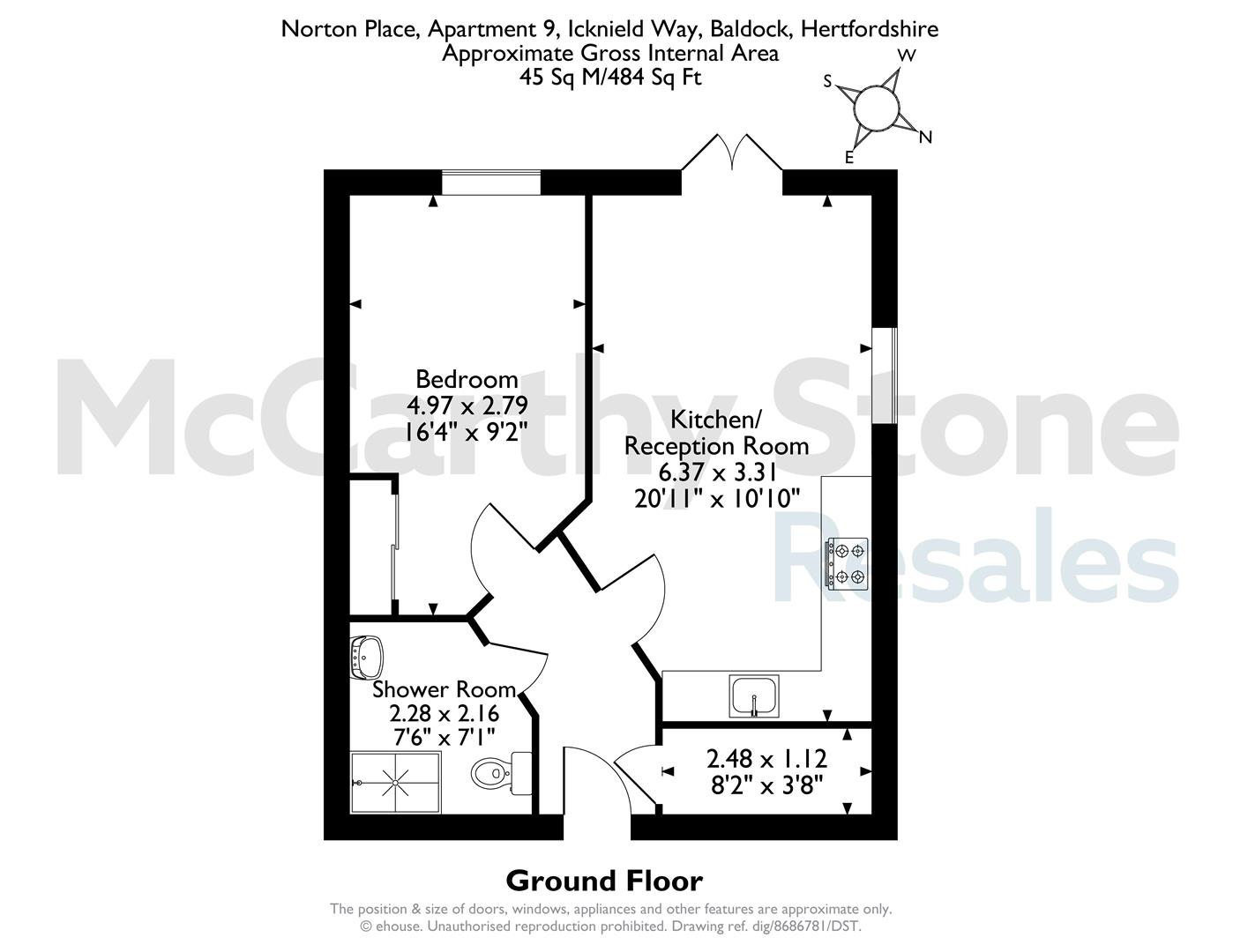 9 Norton Place, Icknield Way, Baldock floorplan