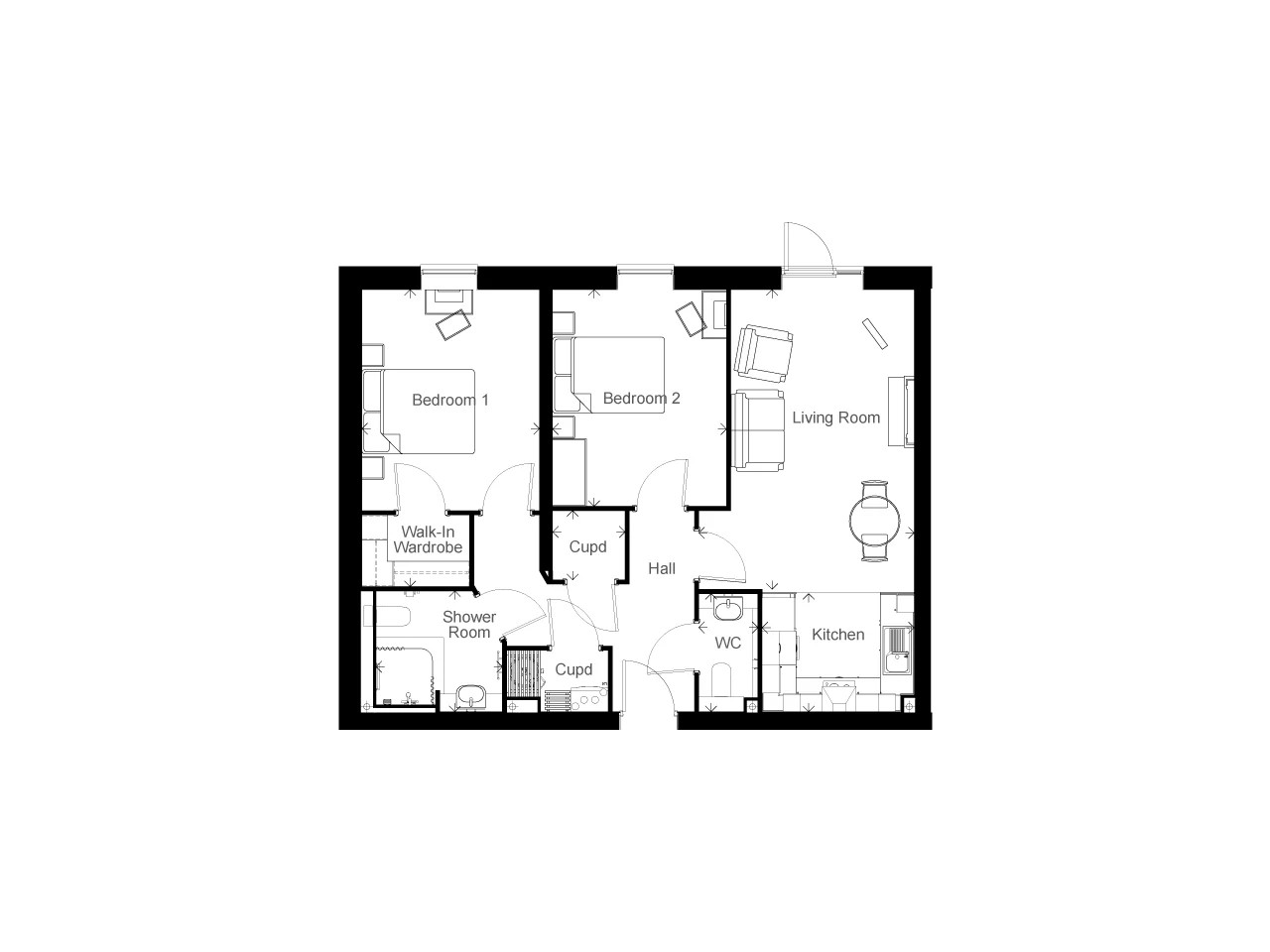 Apartment 16, William House, Thatcham floorplan