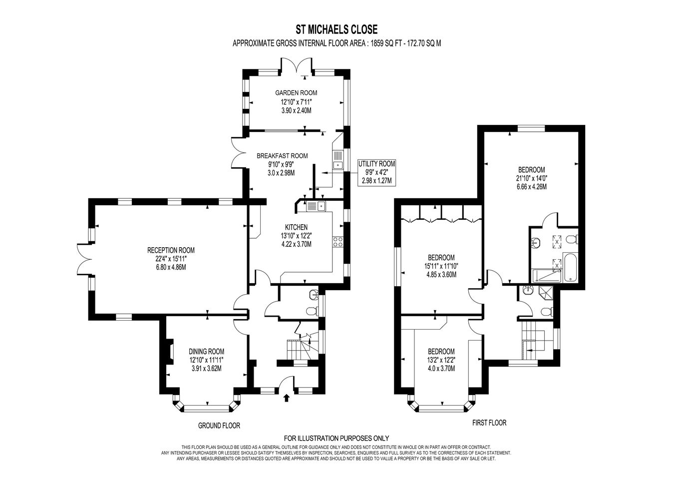 2, St Michaels Close, Walton-on-Thames floorplan