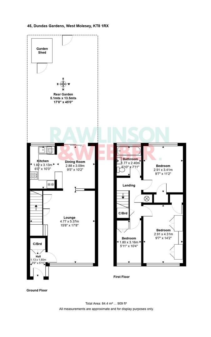 45, Dundas Gardens, West Molesey floorplan