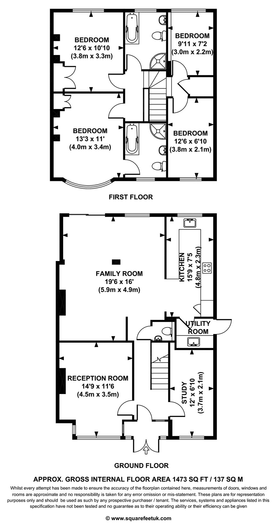 4 bed semidetached house for sale in Torrington Road, Claygate, Esher