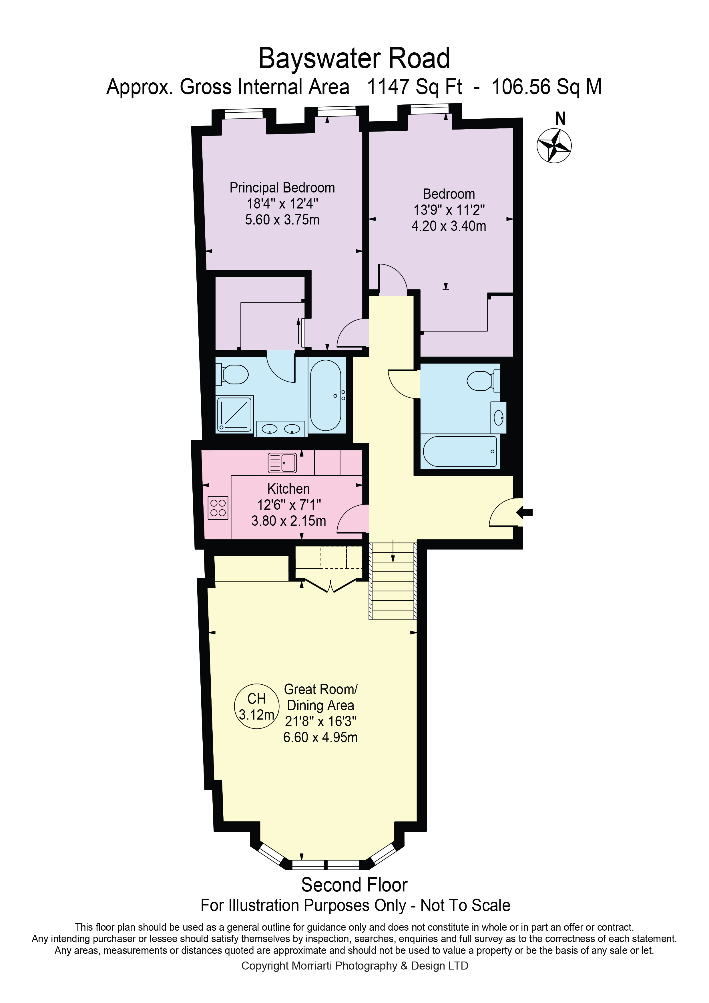 201, 154, Bayswater Road, London floorplan