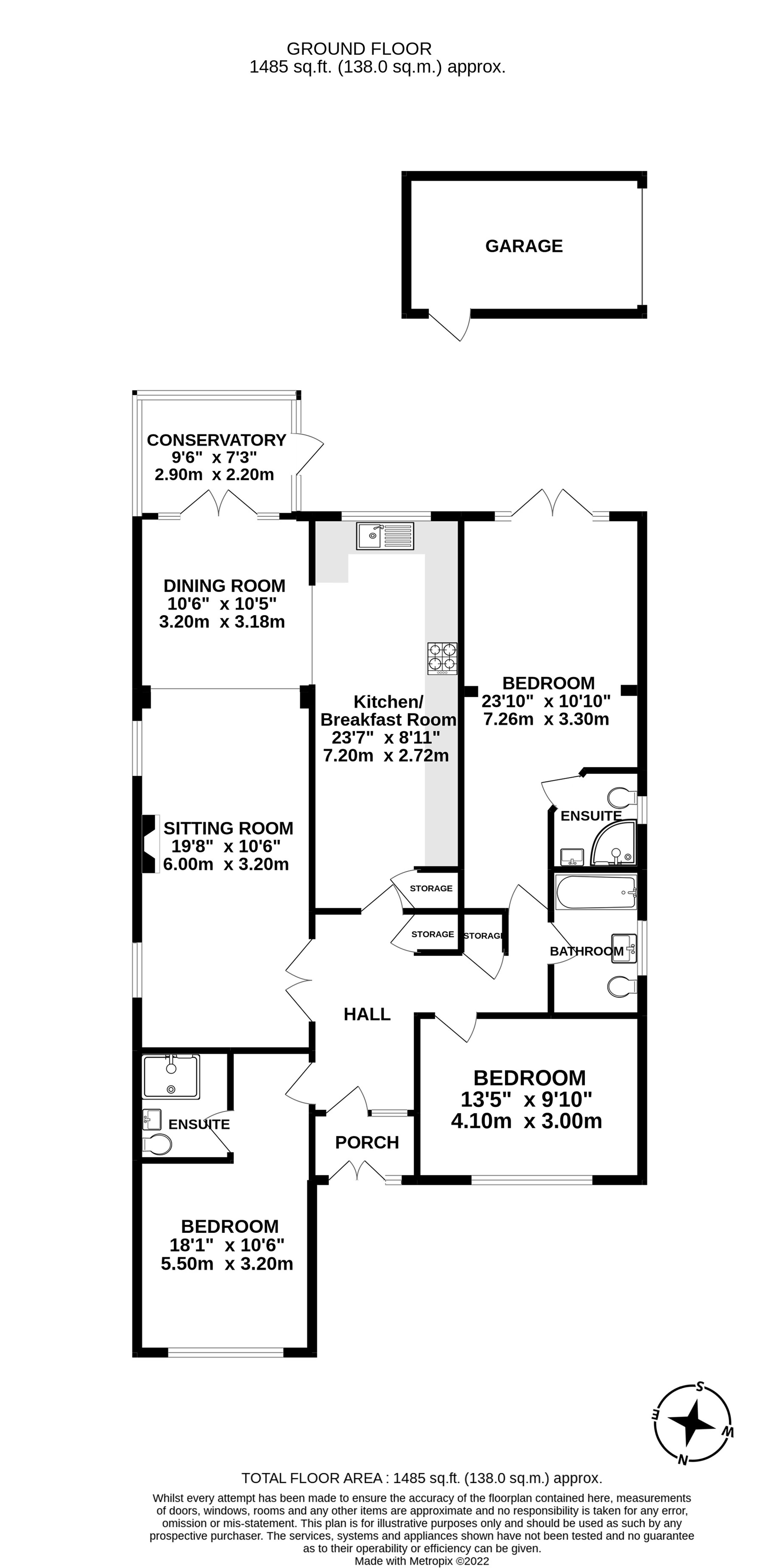 Hatfield Road, St. Albans, Hertfordshire AL4, 3 bedroom bungalow for
