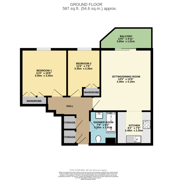 8 Ropewalk House, Shelly Road, Exmouth floorplan