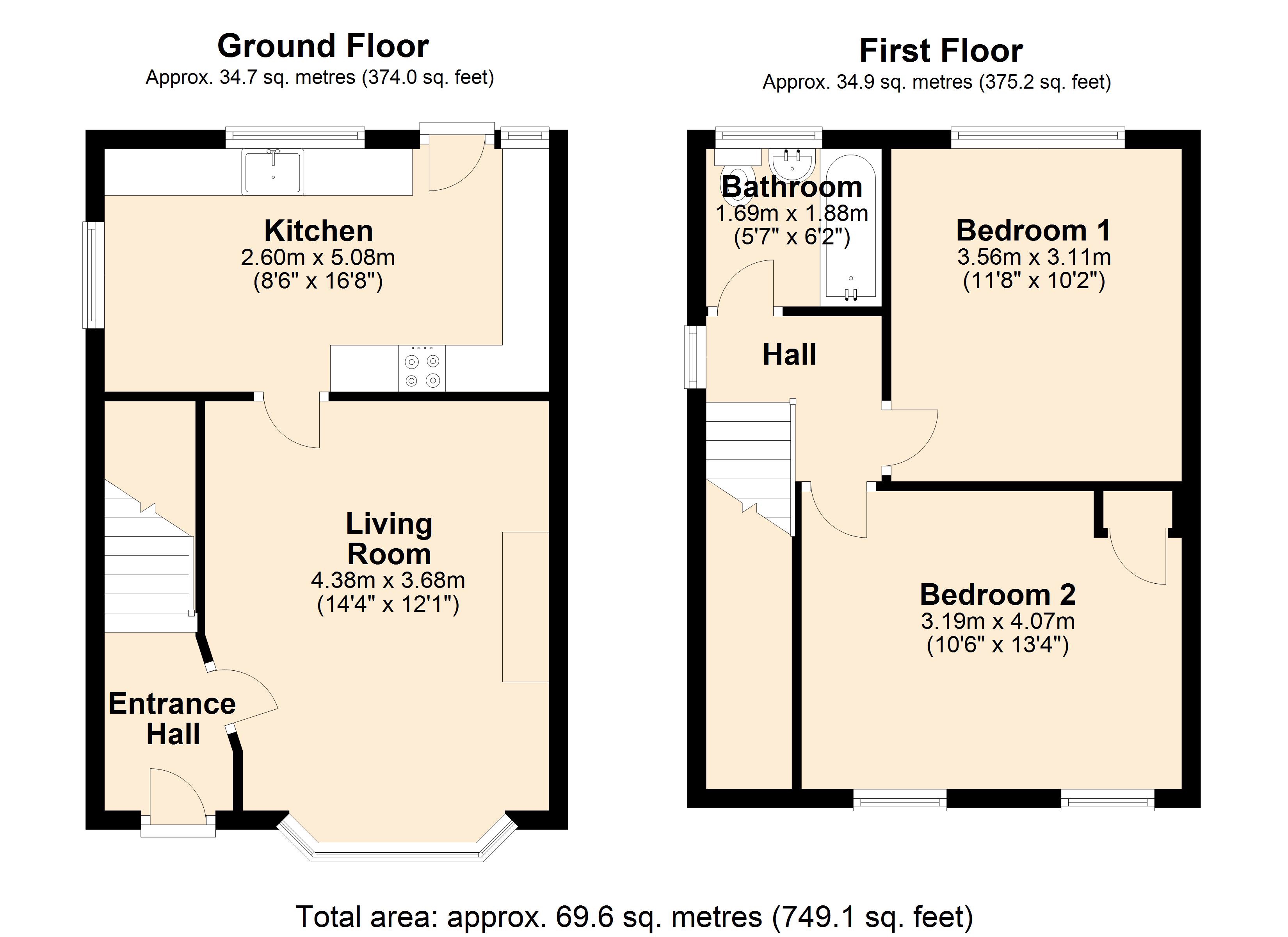 2 Bedrooms Semi-detached house for sale in Monkwood Road, Chesterfield S41