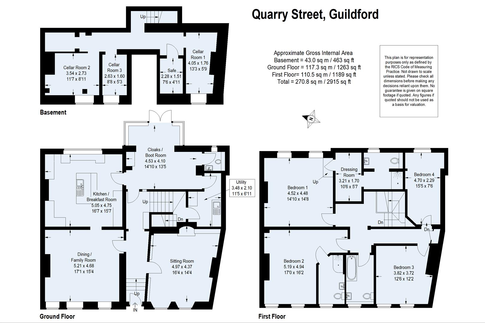 43, Quarry Street, Guildford floorplan
