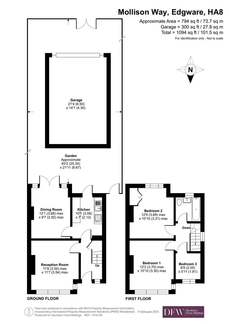 163, Mollison Way, Edgware floorplan
