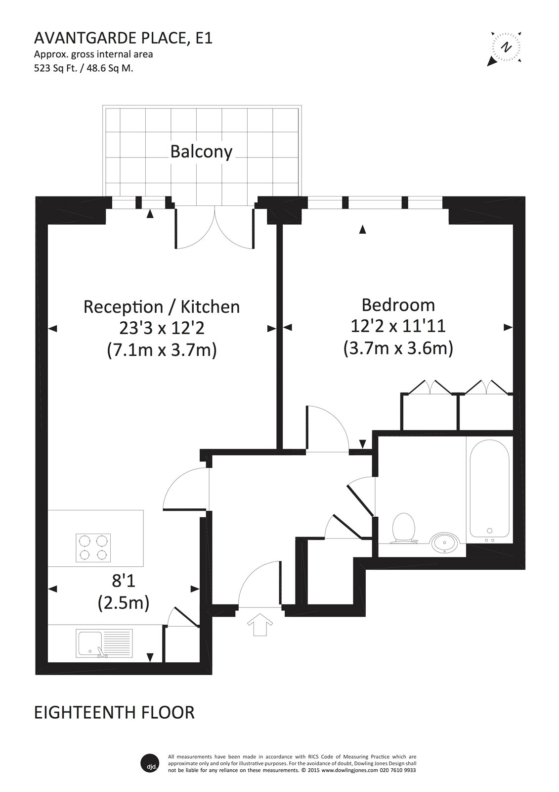 1 Bedrooms Flat to rent in Avantgarde Tower, 1 Avantgarde Place, London E1