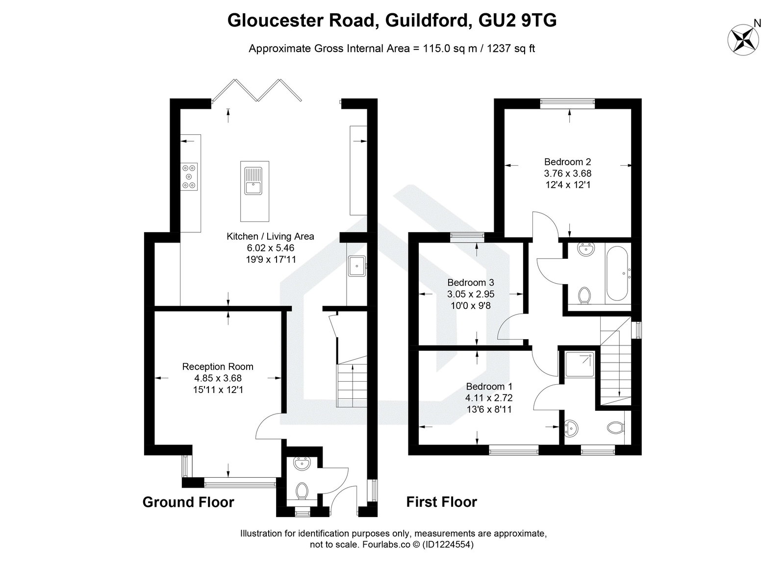 7, Gloucester Road, Guildford floorplan