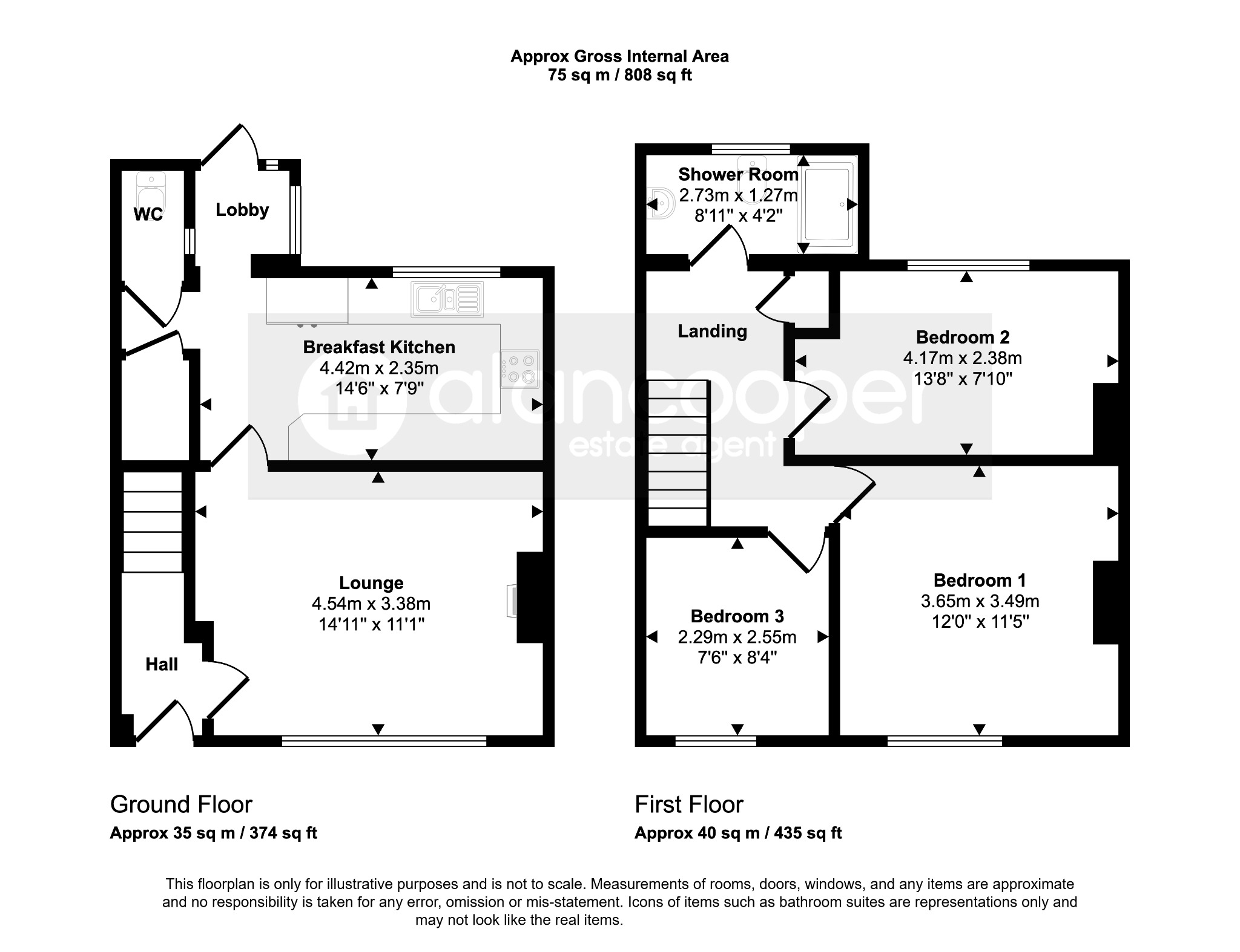 111 Ivanhoe Avenue, Nuneaton, Warwickshire floorplan