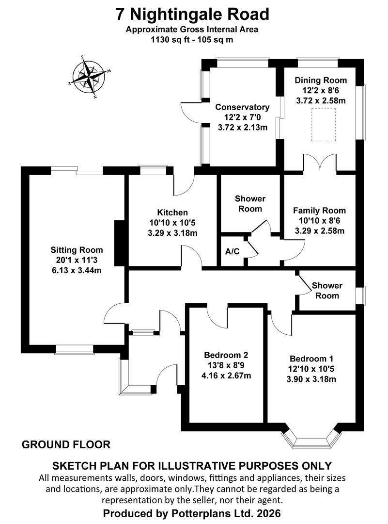 7, Nightingale Close, Bembridge floorplan
