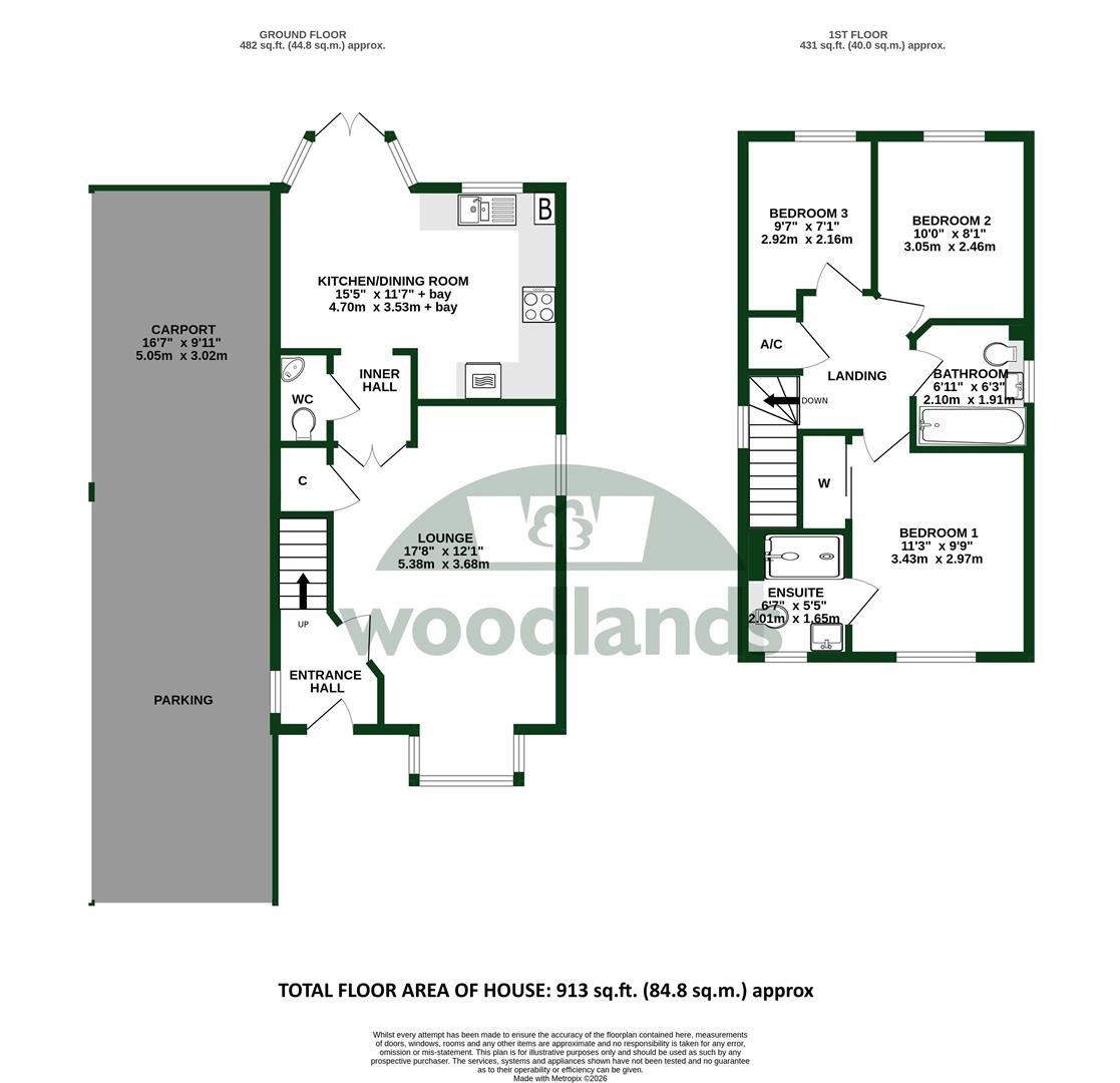 9, Woodlands Close, Merstham floorplan