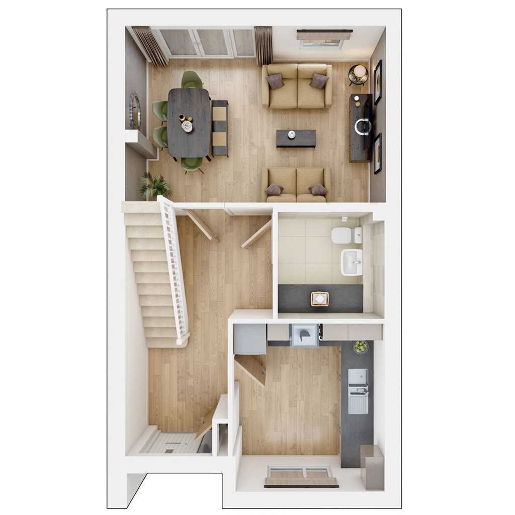 The Trelton - Plot 518, Dukes Quarter, 47 Thorpe Close, Bordon floorplan