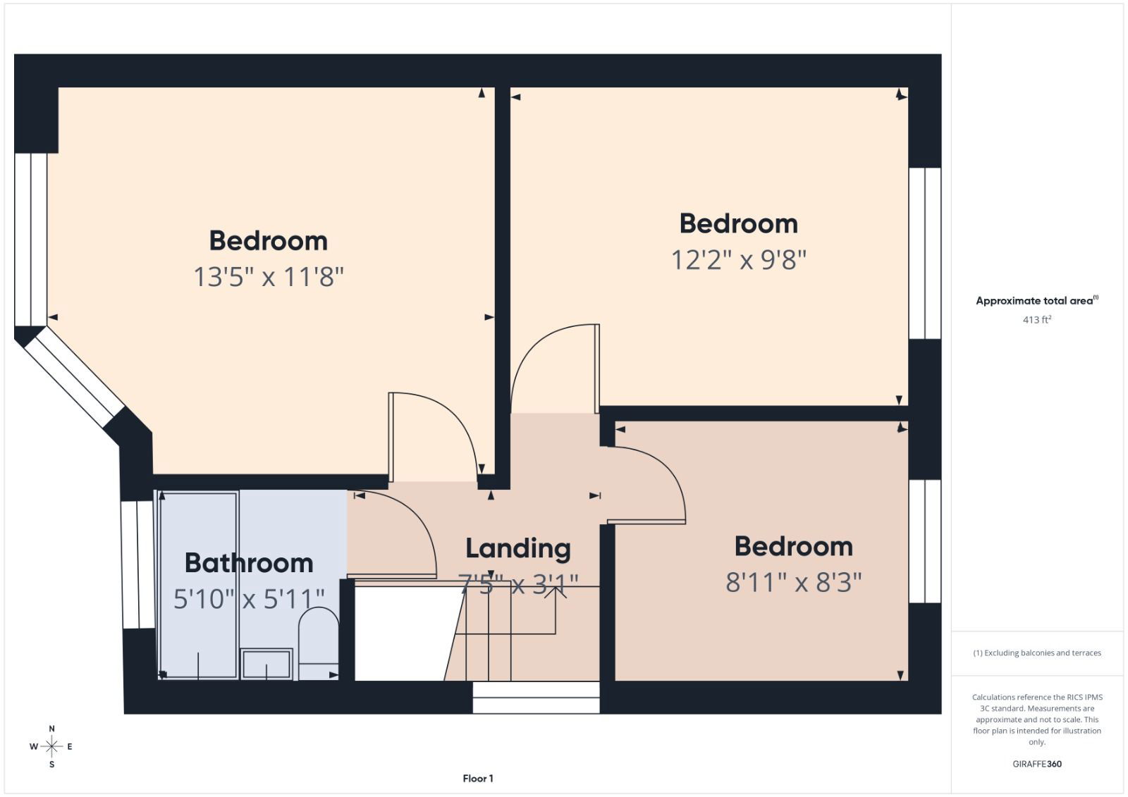 19, Rosslyn Crescent, Luton floorplan